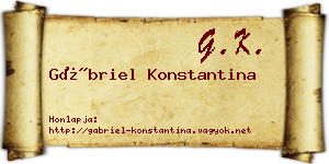 Gábriel Konstantina névjegykártya